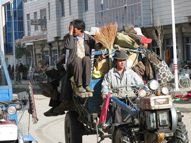 Local mass transport system. Lhatse, Tibet.
